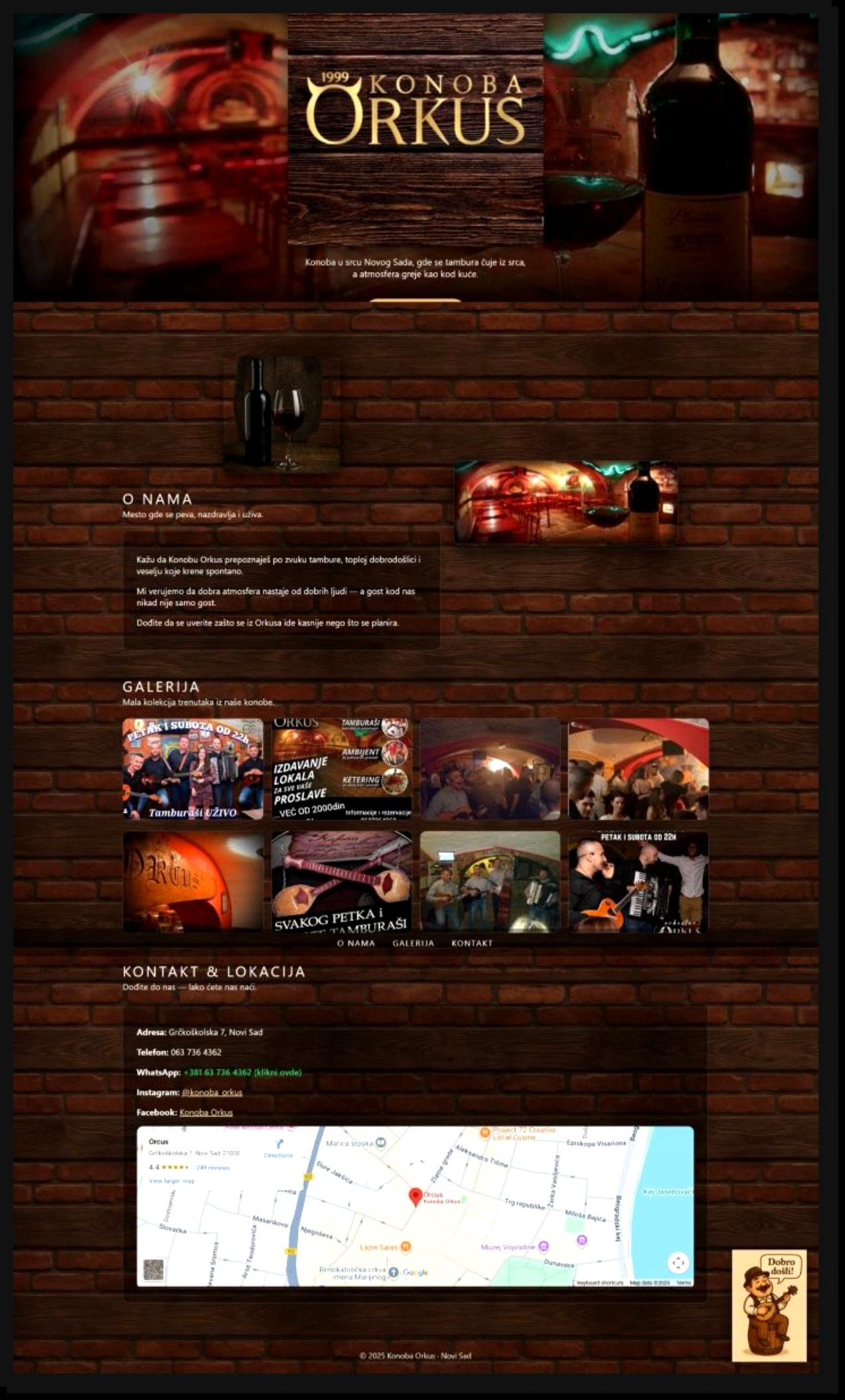 Konoba Orkus – web sajt